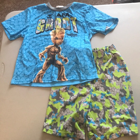 Marvel Pajamas Size Boys Large I Am Groot Pjs Poshmark